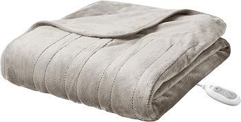 Heated Throw Blanket With Foot Pocket