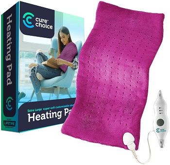 Cure Choice Large Electric Heating Pad For Back Pain